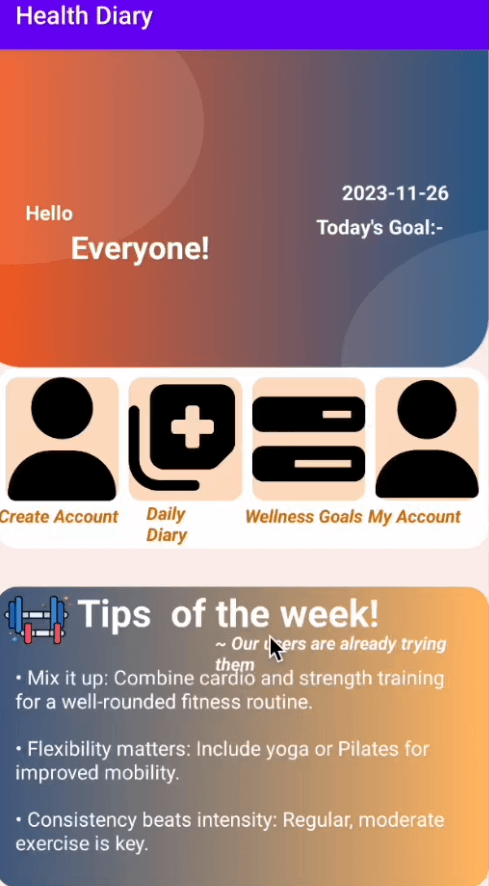 Health Diary - Mobile Application